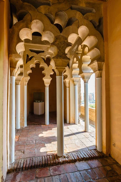 Cortile Del Castello Alcazaba Malaga Costa Del Sol Spagna — Foto Stock
