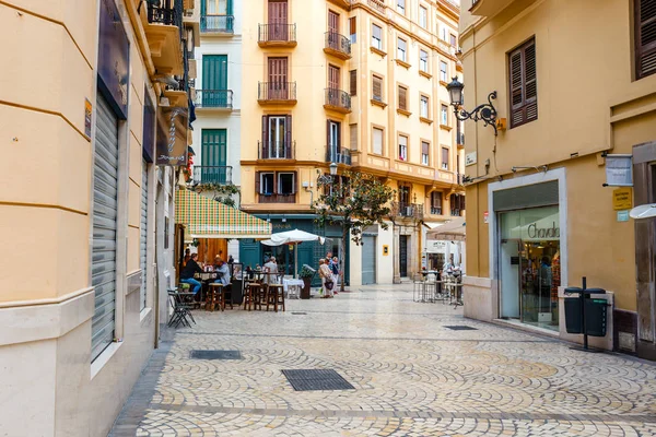 Malaga Spagna Aprile 2018 Strada Stretta Nel Centro Storico Malaga — Foto Stock