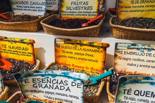 Granada Spain April 2018 Andalusian Spices Market Granada Spain — Stock Photo, Image