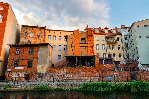 Bydgoszcz Polska Maja 2018 Architektura Wyspy Młyńskiej Bydgoszczy Miasto Nad — Zdjęcie stockowe