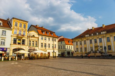 Bydgoszcz, Polonya, 31 Mayıs 2018: Bydgoszcz eski şehir. Bydgoszcz ile neo-gotik, neo-barok, neoclassicist stilleri mevcut, kendisi için bir Kullanıcı adı küçük Berlin kazanılan mimari zengin şehir olduğunu