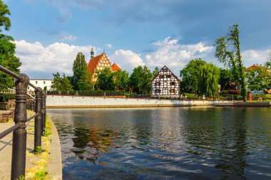 Bydgoszcz, Polonya, 31 Mayıs 2018: Bydgoszcz mimari şehir Brda River Poland, Polonya için