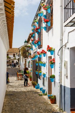 Granada, İspanya, 06 Nisan 2018: Andalusia, geleneksel Arap mimarisini Albaicin Mağribi Ortaçağ çeyrek, Granada, İspanya