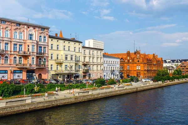 Bydgoszcz Pologne Mai 2018 Front Mer Sur Rivière Brda Avec — Photo