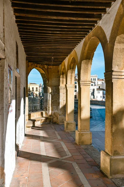 Architektonické Detaily Typické Ulici Historické Části Města Ronda Španělsko — Stock fotografie