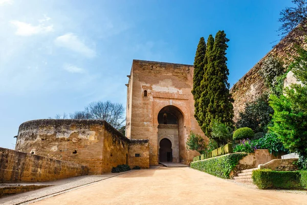Porta Della Giustizia Puerta Justicia Porta Del Complesso Alhambra Granada — Foto Stock