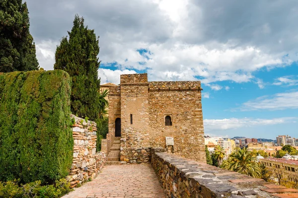 Castello Gibralfaro Alcazaba Malaga Malaga Costa Del Sol Spagna — Foto Stock