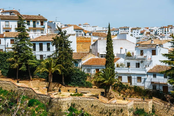 Cañón Del Garganta Del Tajo Con Casas Blancas Ronda España — Foto de Stock