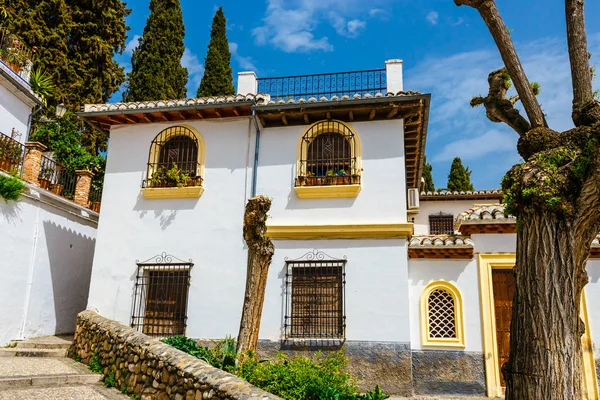 traditional arabic architecture of Andalusia, Albaicin Moorish medieval quarter, Granada, Spain