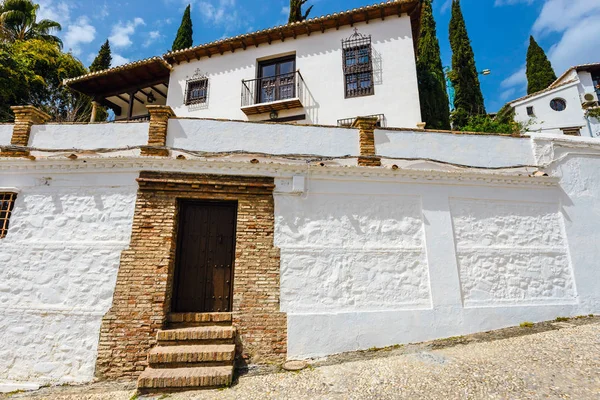 Traditionelle Arabische Architektur Andalusiens Albaicin Maurisches Mittelalterliches Viertel Granada Spanien — Stockfoto