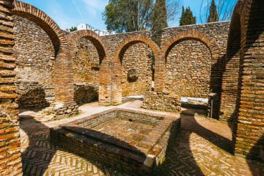 Kasaba Ronda, Endülüs, İspanya Arap banyolarında kalıntıları