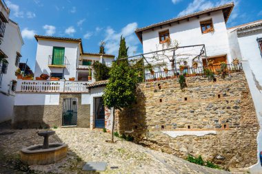 geleneksel Arap mimarisi Endülüs, Albaicin Mağribi Ortaçağ çeyrek, Granada, İspanya