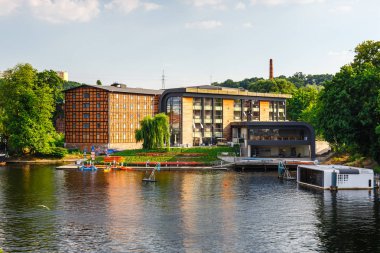 Bydgoszcz, Polonya, 31 Mayıs 2018: Bydgoszcz mimari şehir Brda River Poland, Polonya için