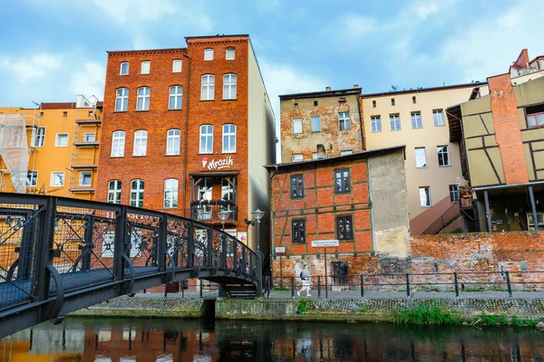Bydgoszcz Polska Maja 2018 Architektura Wyspy Młyńskiej Bydgoszczy Miasto Nad — Zdjęcie stockowe