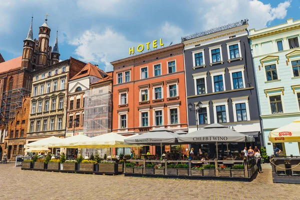 Torun Lengyelország 2018 Június Tér Régi Város Torun Torun Szülőhelye — Stock Fotó