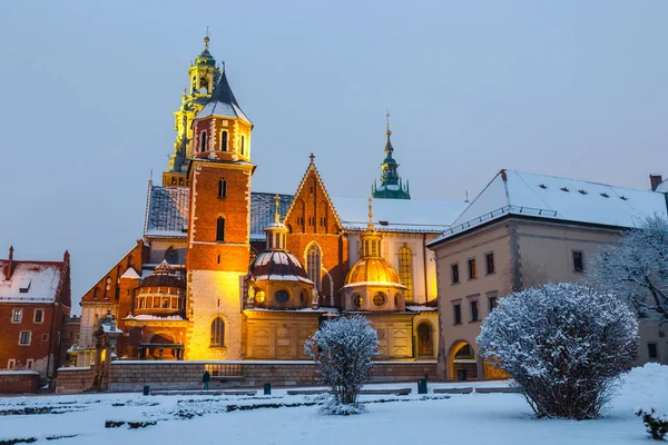 Wawel Castle Krakow Twilight Krakow One Most Famous Landmark Poland — Stock Photo, Image