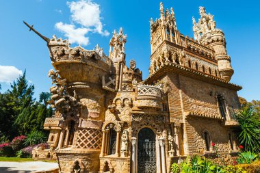 Benalmadena, İspanya, 08 Nisan 2018: Colomares kalede Benalmadena, Christopher Columbus, İspanya adanmış