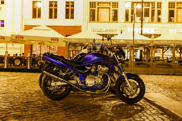 Bydgoszcz Polen Mai 2018 Motorräder Die Der Altstadt Bydgoszcz Polen — Stockfoto
