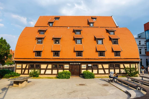 Die Uferpromenade Fluss Brda Mit Den Berühmten Kornspeichern Bydgoszcz Polen — Stockfoto