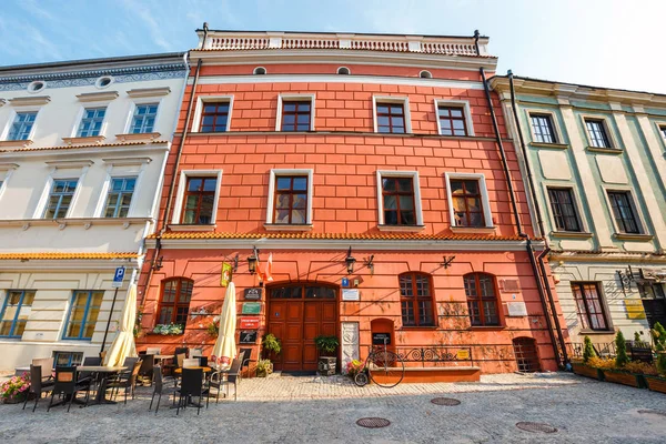 Lublin Polen September 2018 Historiska Kasernerna Och Utomhus Restauranger Gamla — Stockfoto