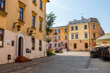 Lublin, Polonya, 01 Eylül 2018: Lublin, Polonya eski şehrin tarihi merkezine.