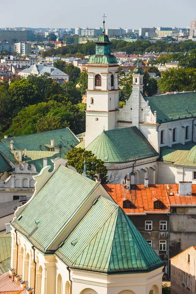 Flygfoto Över Den Historiska Stadskärnan Lublin Polen — Stockfoto