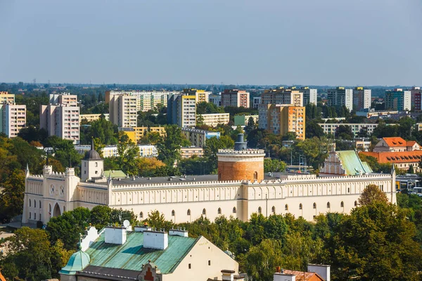 Letecký Pohled Historické Centrum Lublin Polsko — Stock fotografie