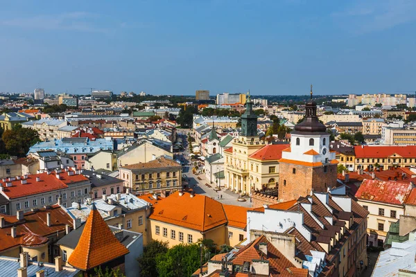 Vue Aérienne Centre Historique Lublin Pologne — Photo