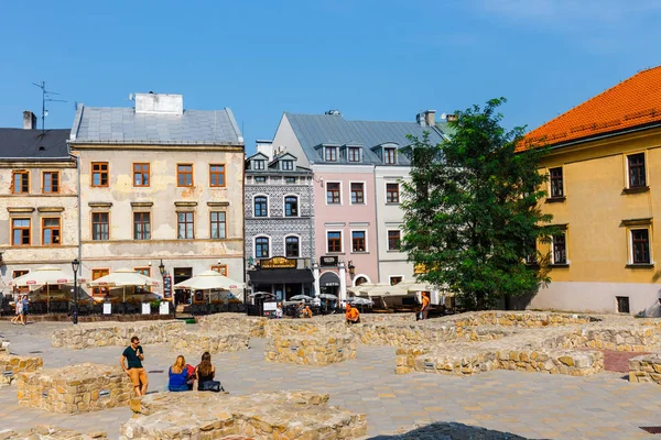 Lublin Polonya Eylül 2018 Lublin Polonya Eski Şehrin Tarihi Merkezine — Stok fotoğraf