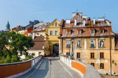 Lublin, Polonya, 01 Eylül 2018: Lublin, Polonya eski şehrin tarihi merkezine.