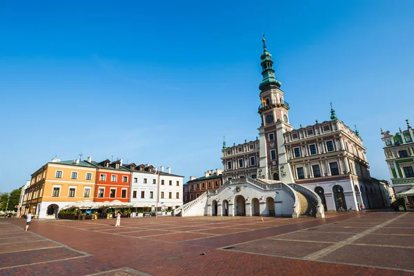 Συντελεστής Σεπτεμβρίου 2018 Μεγάλη Πλατεία Της Αγοράς Στο Ζαμόσκ Πολωνία — Φωτογραφία Αρχείου