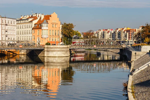 Wroclaw Polônia Outubro 2018 Rio Odra Wroclaw Polônia Wroclaw Uma — Fotografia de Stock