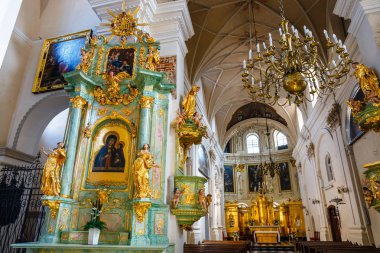 Lublin, Polonya eski şehrin merkezine kilisede, Lublin, Polonya, Eylül 01, 2018:Interior.