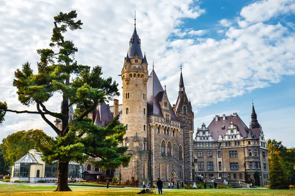 Moszna Poland October 2018 Moszna Castle Historic Palace Located Village — Stock Photo, Image