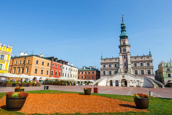 Zamosc Polen September 2018 Stora Torget Zamosc Polen — Stockfoto