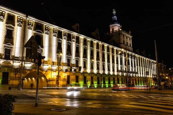 View University Building Wroclaw Night Poland — Stock Photo, Image