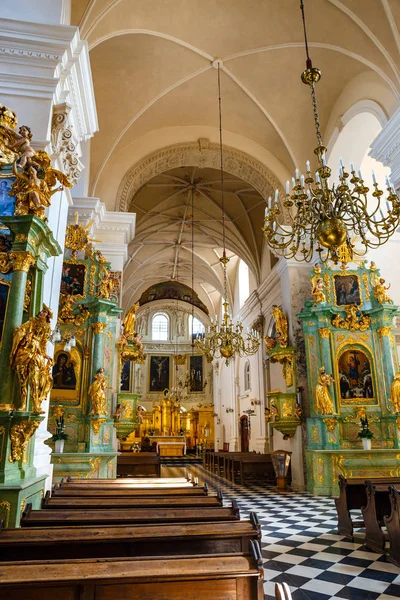 Lublin Polska Wrzesień 2018 Interior Kościoła Centrum Starego Miasta Lublinie — Zdjęcie stockowe