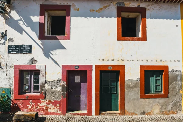 Funchal Madeira Juli 2016 Straßenansicht Eines Hauses Santa Maria Madeira — Stockfoto