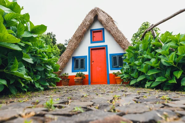 Traditionele Driehoek Huis Santana Madeira Portugal — Stockfoto