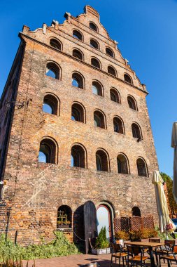 Gdansk, Polonya, 14 Ekim 2018: Gdansk, Polonya'nın eski şehirde otel