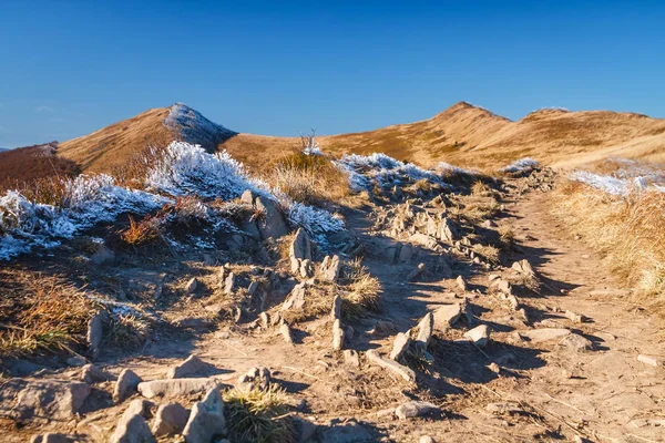 Paesaggio Autunnale Bieszczady Mountains Polonia Sud Orientale — Foto Stock