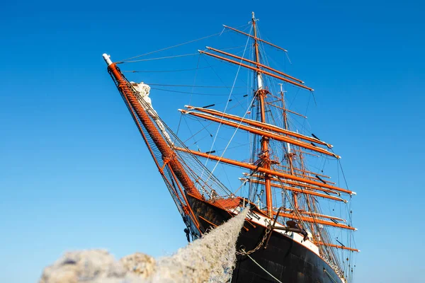 Největší Čtyři Master Sailingship Gdyně Polsko — Stock fotografie