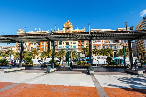 Malaga Spagna Aprile 2018 Veduta Plaza Marina Malaga Spagna — Foto Stock