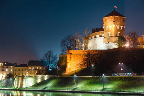 Royal Wawel Castle Seen Another Bank Vistula Krakow Most Famous — Stock Photo, Image