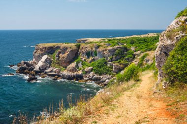 Cliff, Bulgaristan, Karadeniz'den şaşırtıcı görünümü
