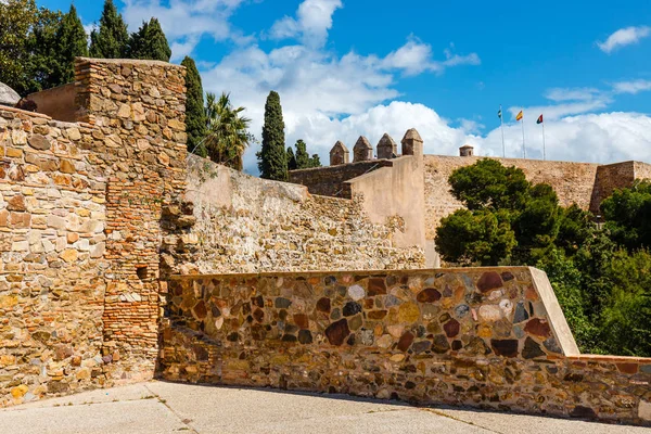 Vista do Castelo de Gibralfaro em Málaga, Espanha — Fotografia de Stock