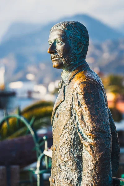 Nerja, Spain, April 03, 2018: King Alfonso XII stands on the Balcon de Europa, Nerja, Spain — Stock Photo, Image