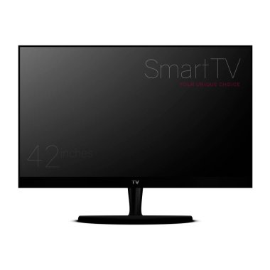 Beyaz arka plan üzerinde izole smart tv