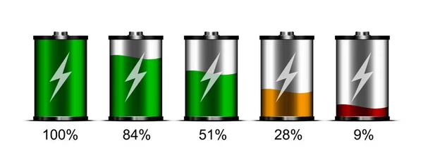 Miernik stanu baterii do urządzenia. -Wektor — Wektor stockowy