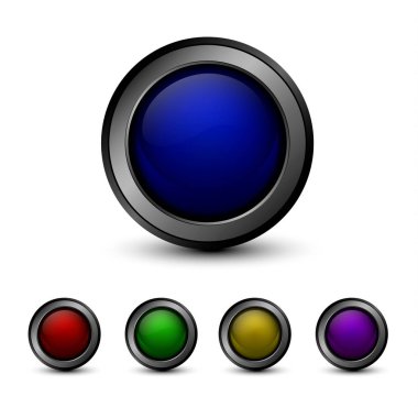 çok renkli cam düğme kümesi